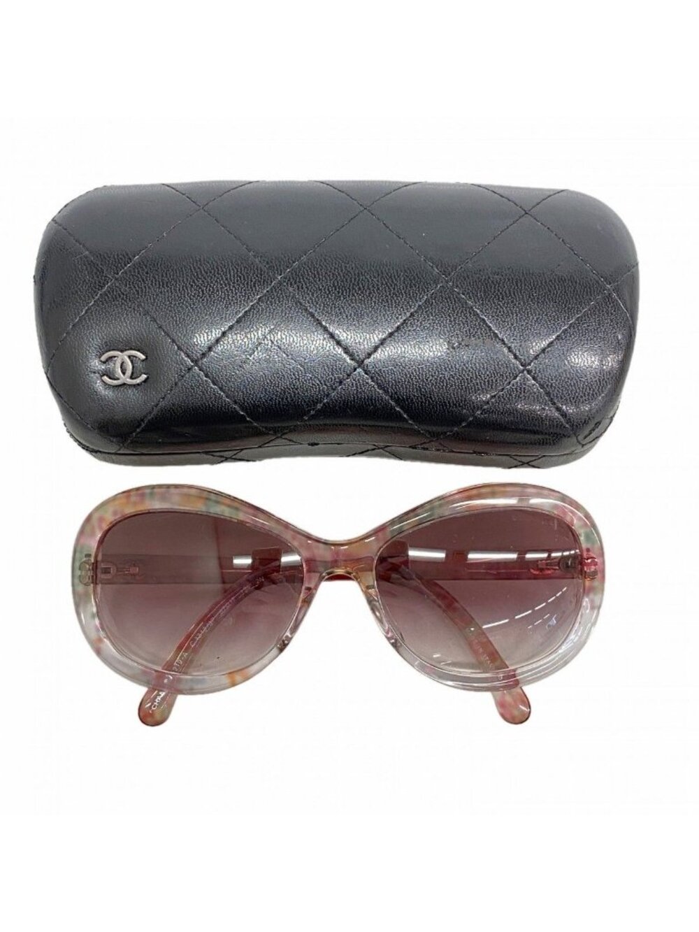 Chanel Sunglasses Acetate Clear Multicolor Silver Eyewear - Picture 8 of 9